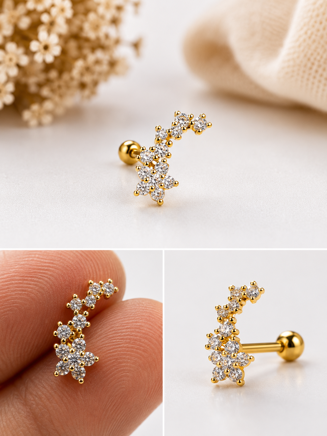 Sunflower Flat Stud - SINGLE