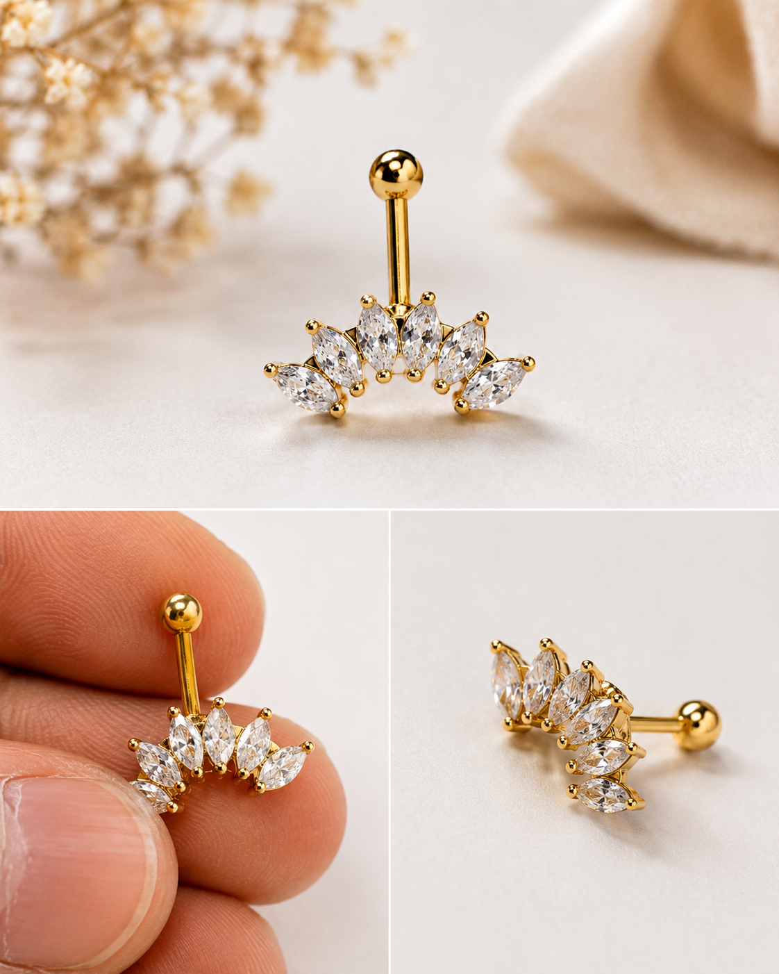 Crown Bugadi Studs - SINGLE