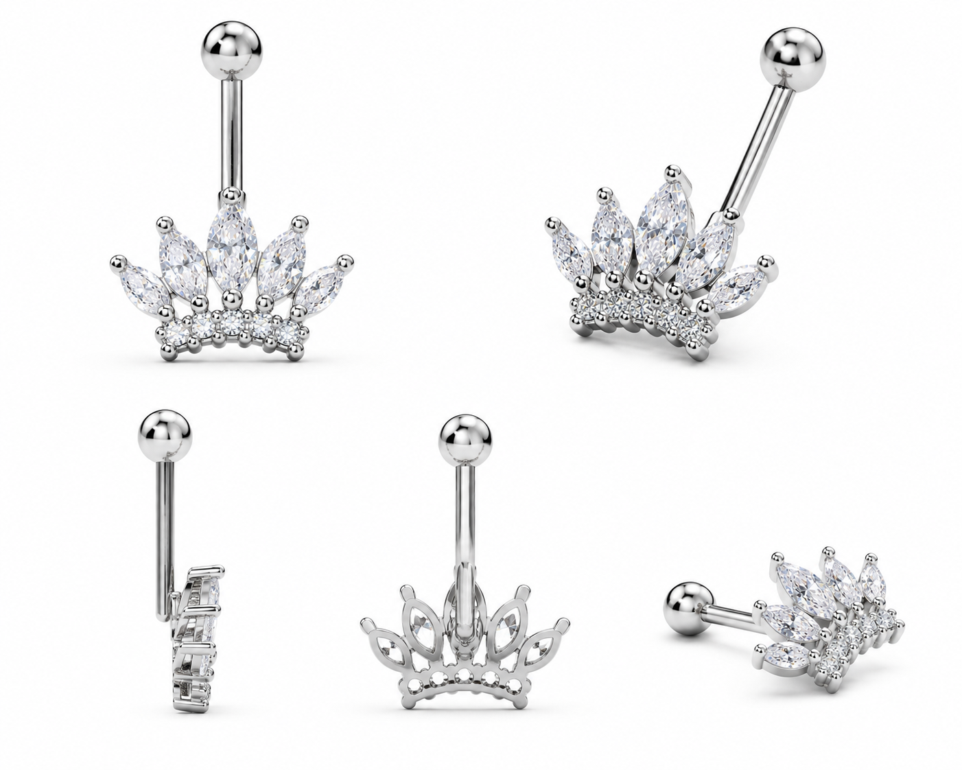 Crown Bugadi Studs - SINGLE