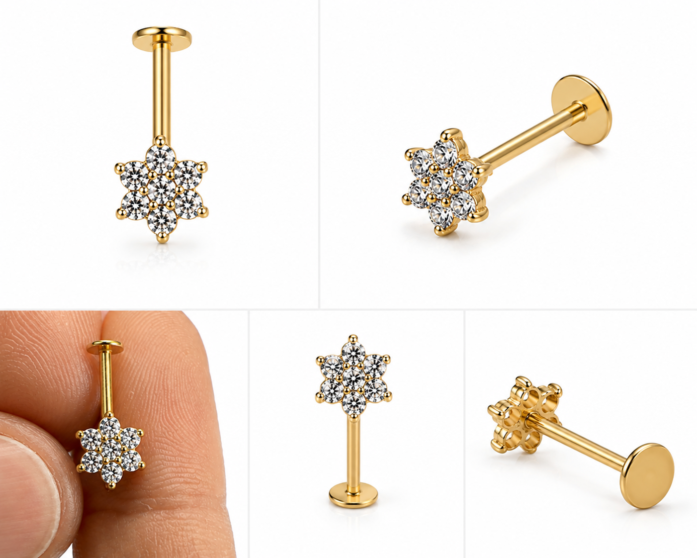 Sunflower Bugadi Studs - SINGLE