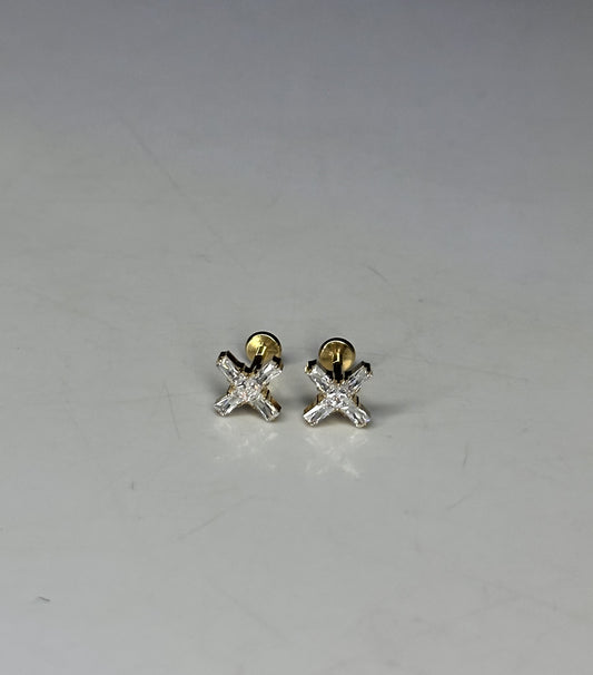 CELESTE FLAT STUDS - PAIR