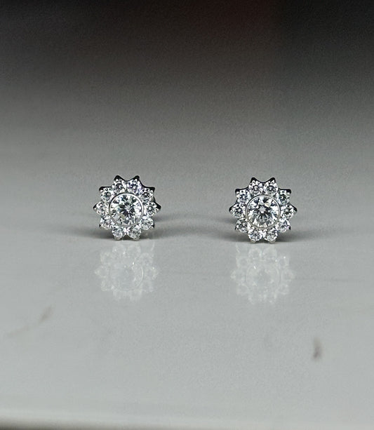HALO FLAT STUDS - PAIR