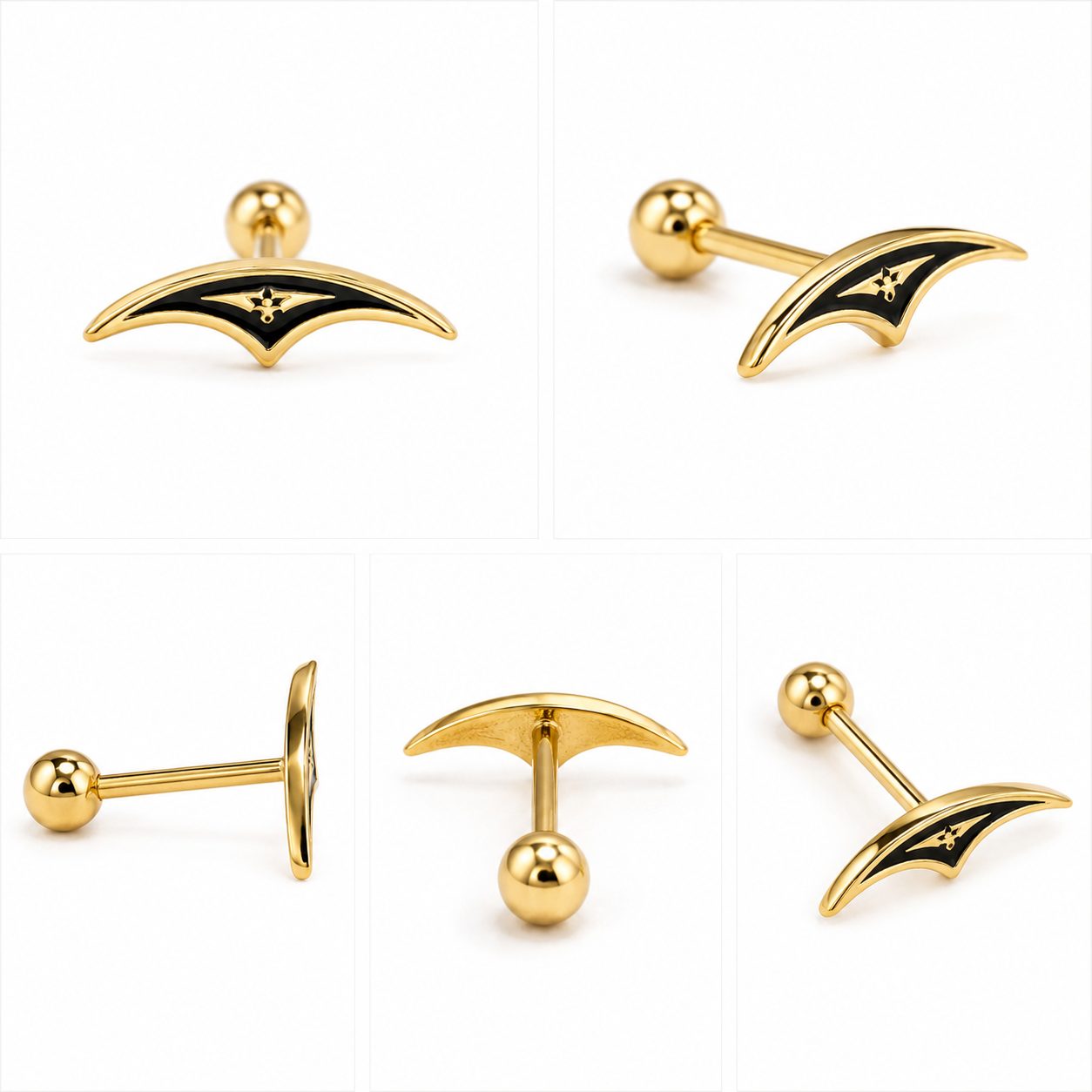 Goth Hidden Helix Flat Stud - SINGLE