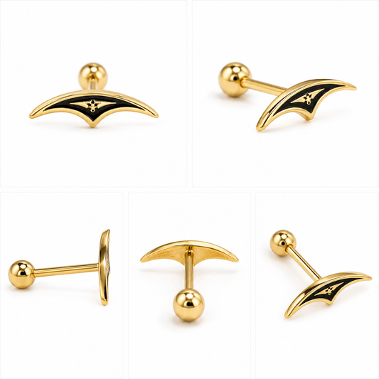 Goth Hidden Helix Flat Stud - SINGLE