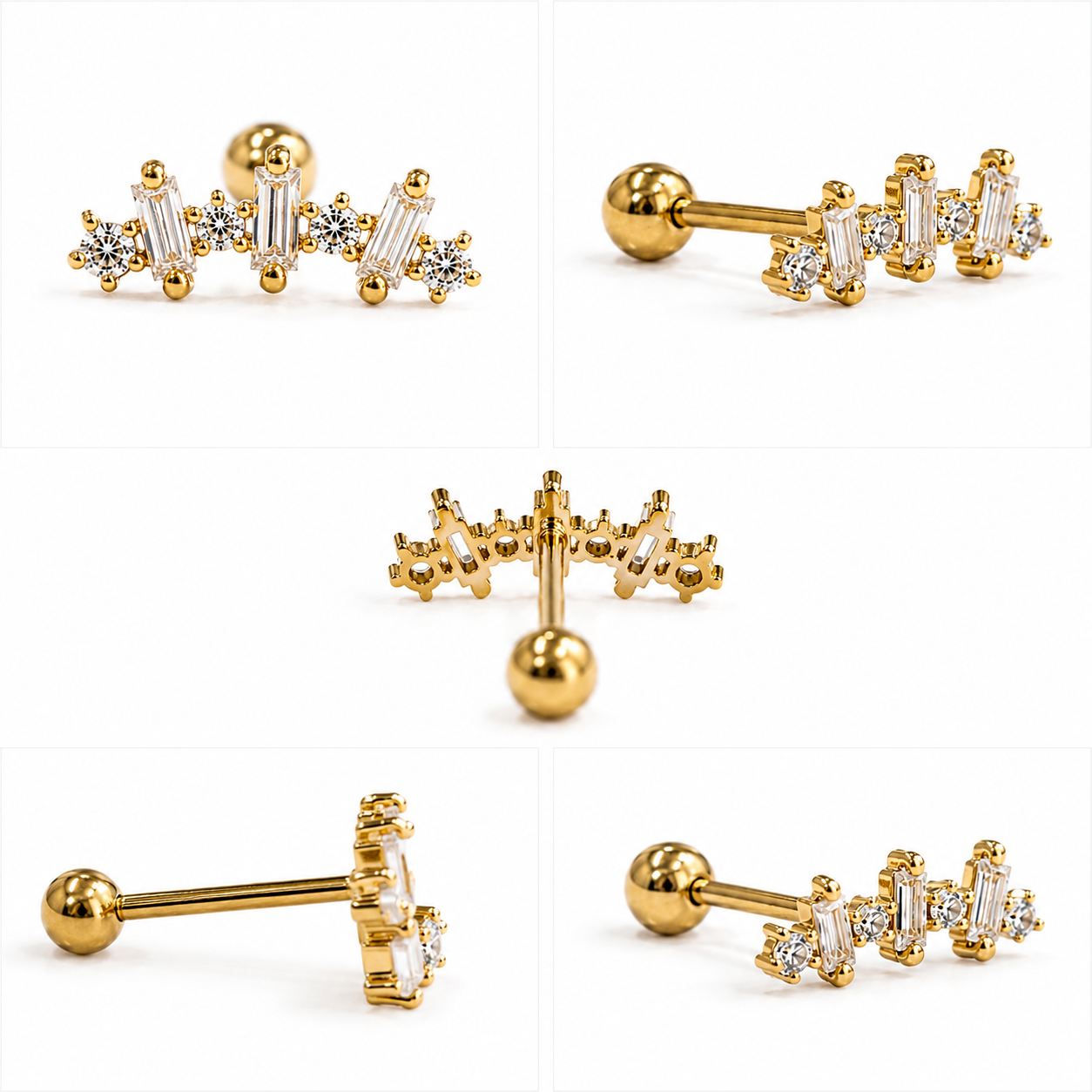 Strata Flat Studs - PAIR