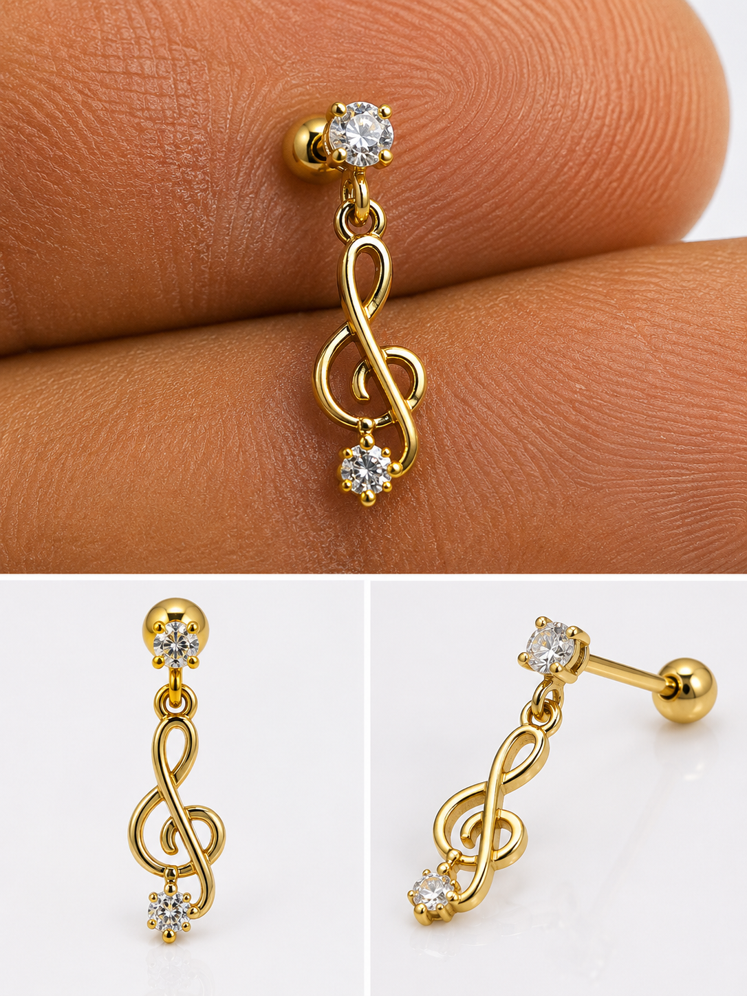 Music Hanging Studs - PAIR