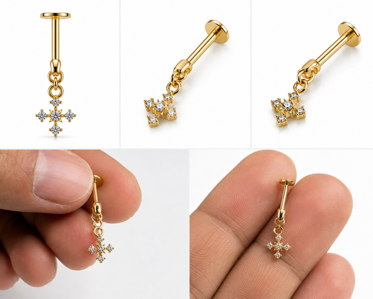 Mandala flower Bugadi Studs - SINGLE