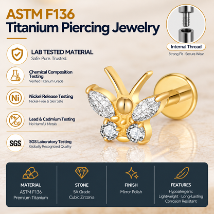 LYRA FLAT STUDS - PAIR