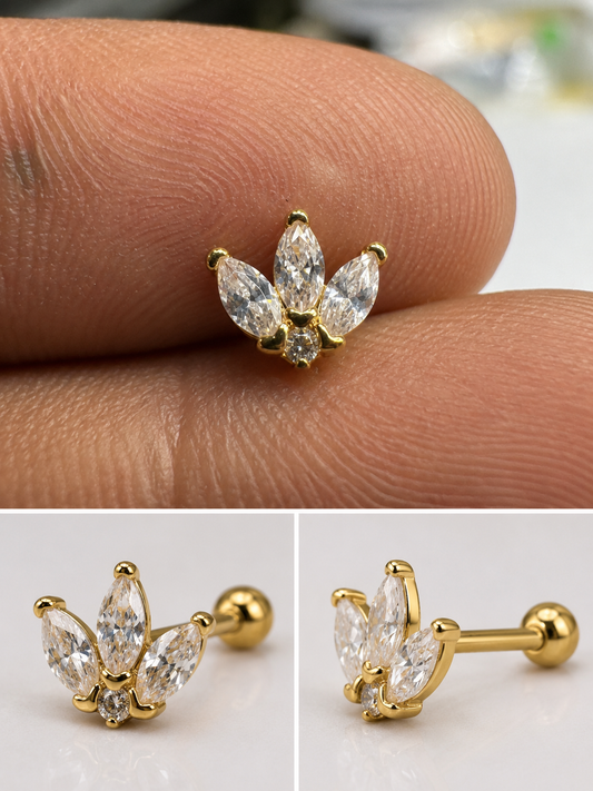 Margery Flat Studs - PAIR
