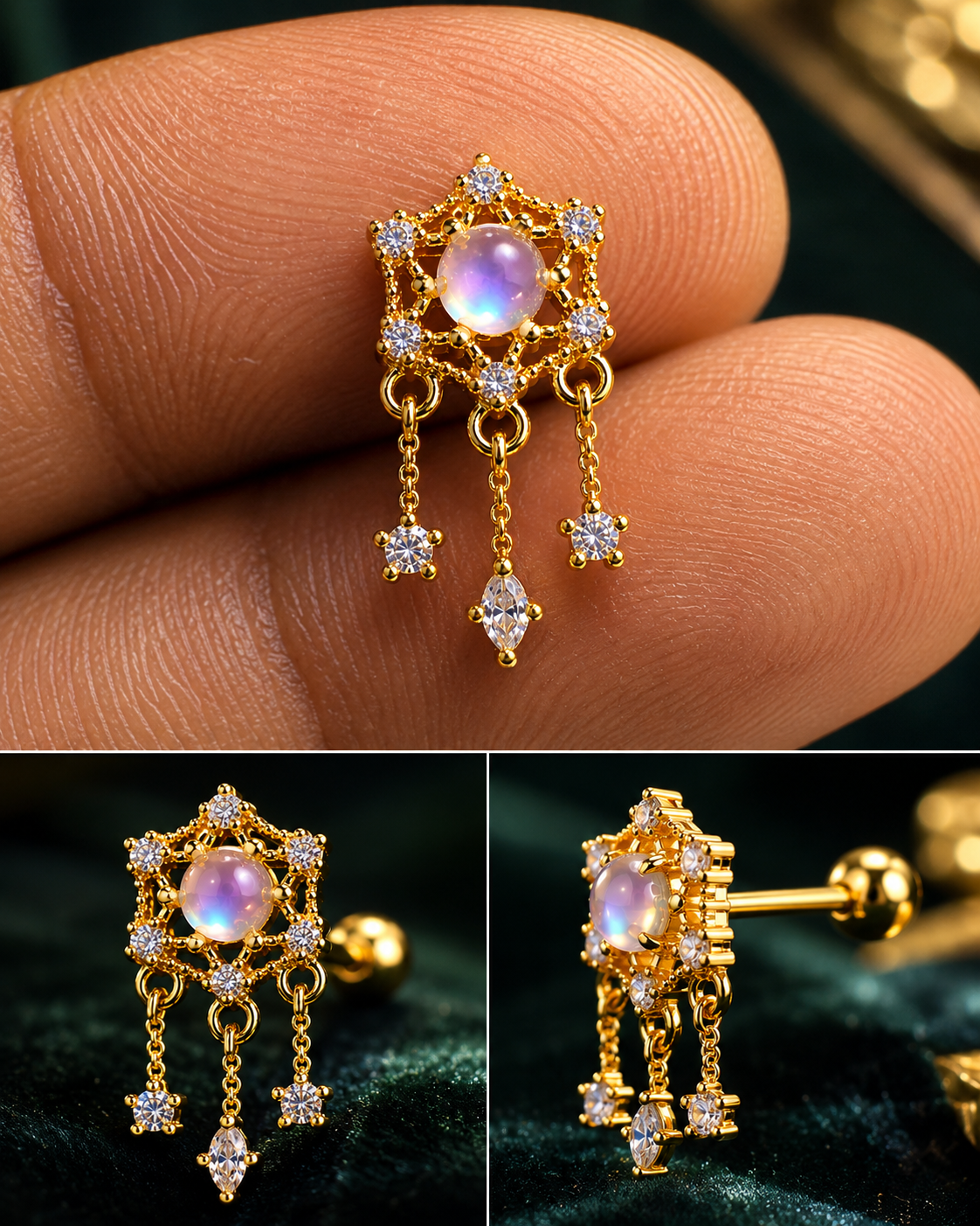 Dream Catcher Flat Studs - PAIR