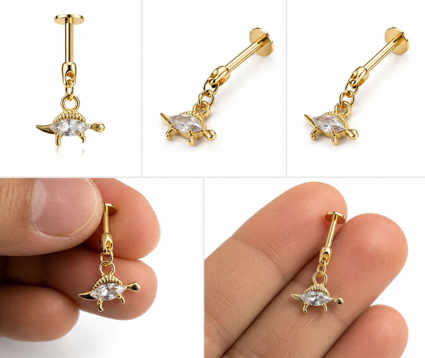 Tortoise Bugadi Studs - SINGLE