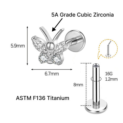 LYRA FLAT STUDS - PAIR