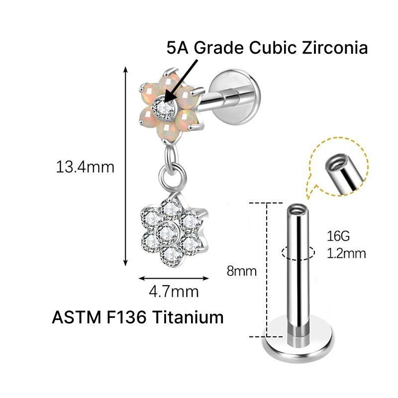 ARIA FLAT STUDS - PAIR