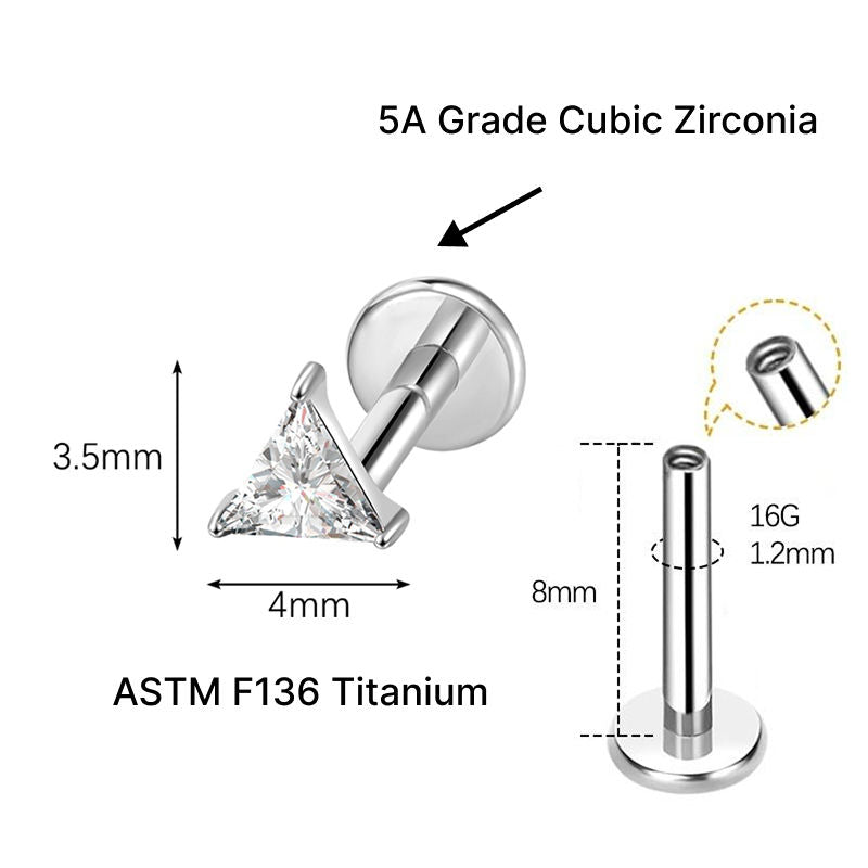 ONYX FLAT STUDS - PAIR
