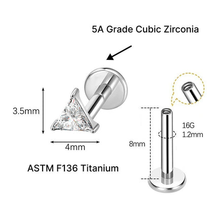 ONYX FLAT STUDS - PAIR