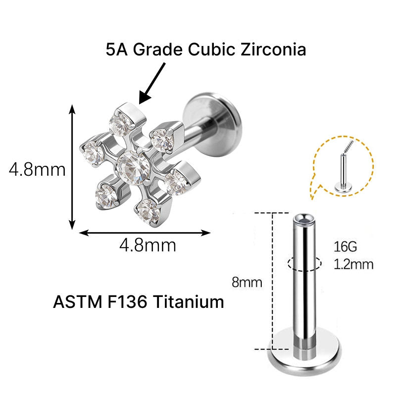 VEIL FLAT STUDS - PAIR