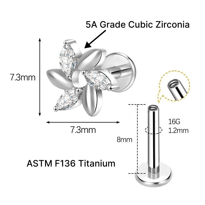 PETRA FLAT STUDS - PAIR