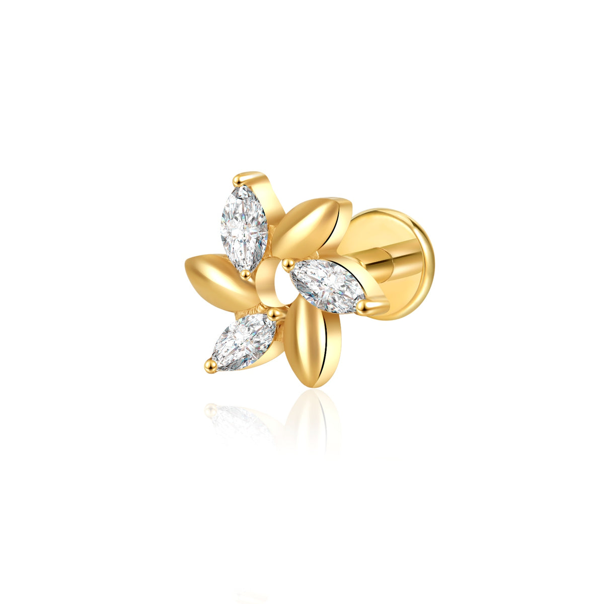 PETRA FLAT STUDS - PAIR