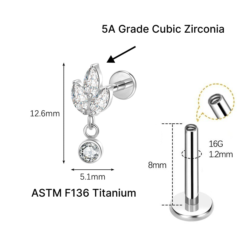 VÉRA FLAT STUDS - PAIR