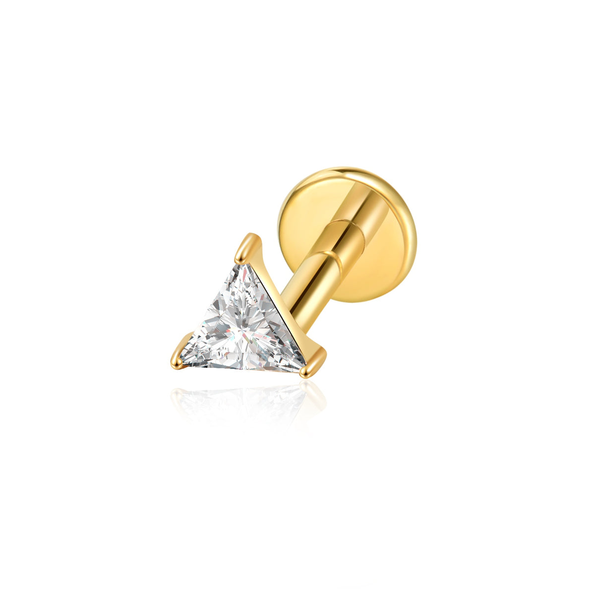 ONYX FLAT STUDS - PAIR