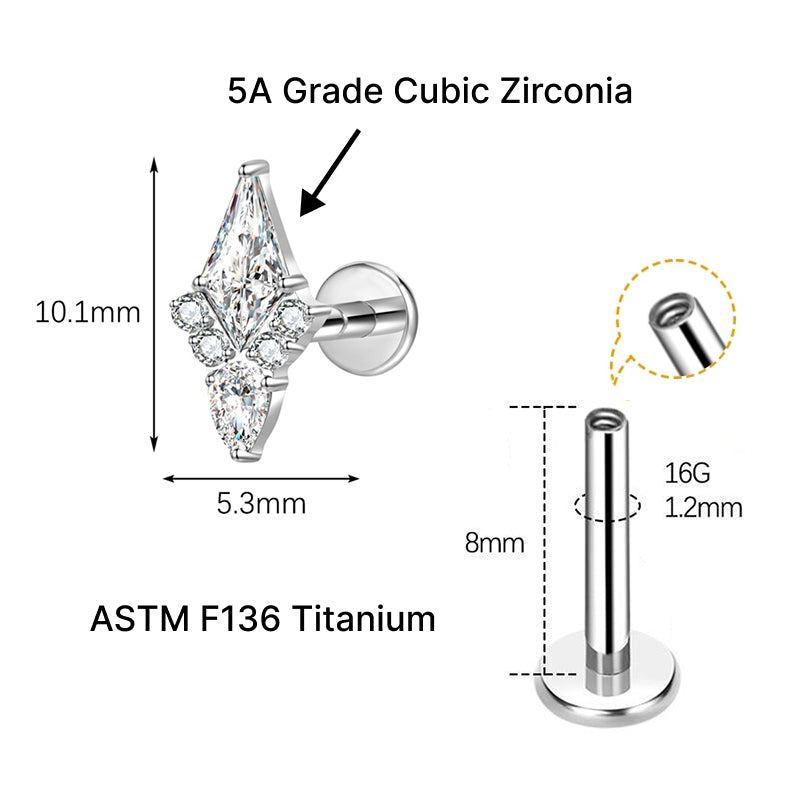 BLOSSOM FLAT STUDS - PAIR