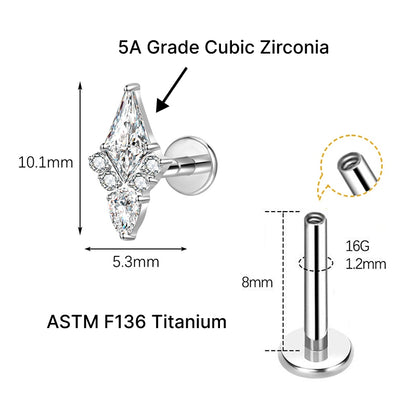 BLOSSOM FLAT STUDS - PAIR