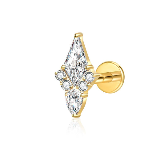BLOSSOM FLAT STUDS - PAIR