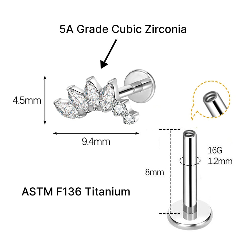 AURA FLAT STUDS - PAIR