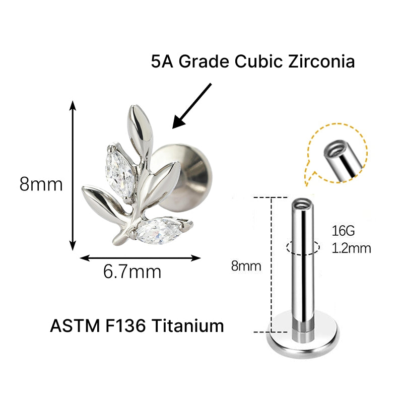 FLORA FLAT STUDS - PAIR