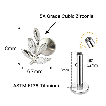 FLORA FLAT STUDS - PAIR