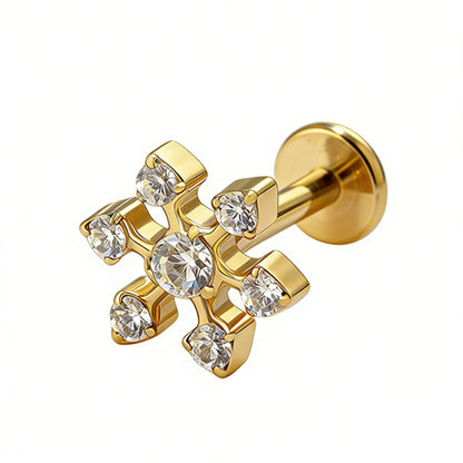 VEIL FLAT STUDS - PAIR