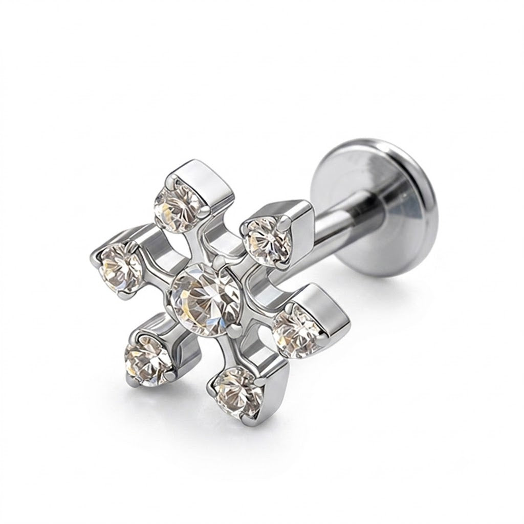 VEIL FLAT STUDS - PAIR