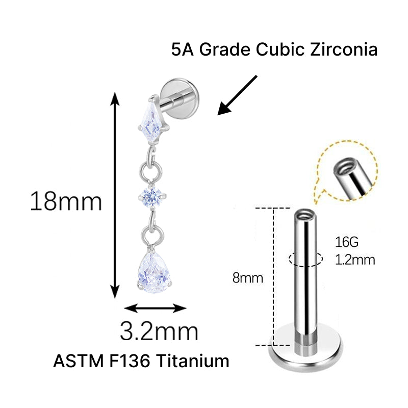 RAVEN FLAT STUDS - PAIR