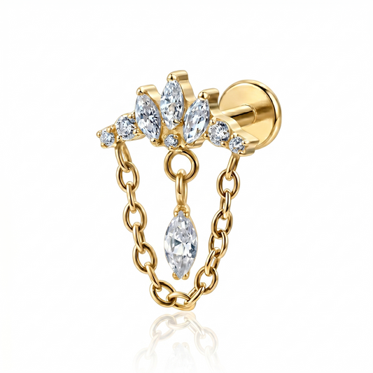 LUSTRE FLAT STUDS - PAIR