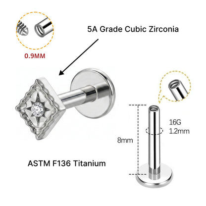 DUO FLAT STUDS - PAIR
