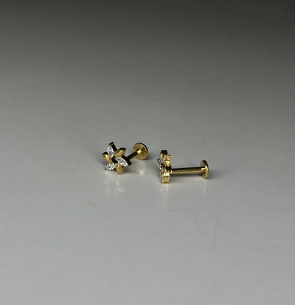 PETRA FLAT STUDS - PAIR