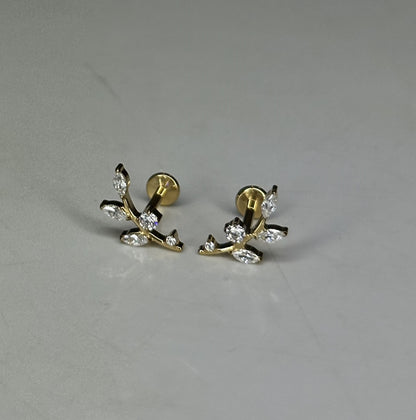 SEREN FLAT STUDS - PAIR