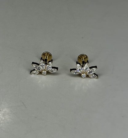 MIRA FLAT STUDS - PAIR