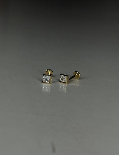 ARC FLAT STUDS - PAIR