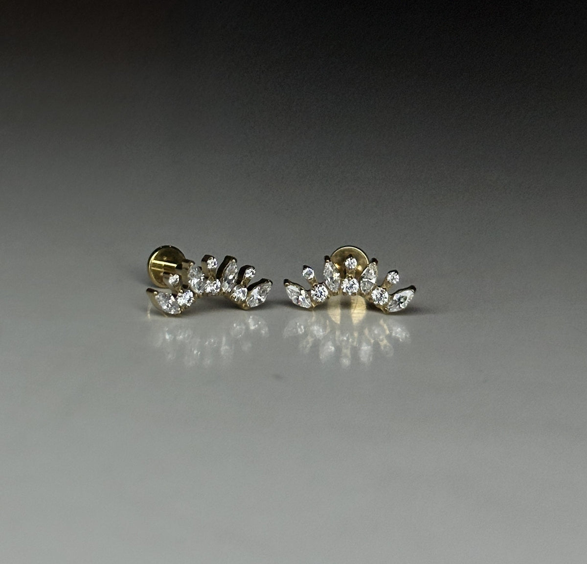 ELARA FLAT STUDS - PAIR