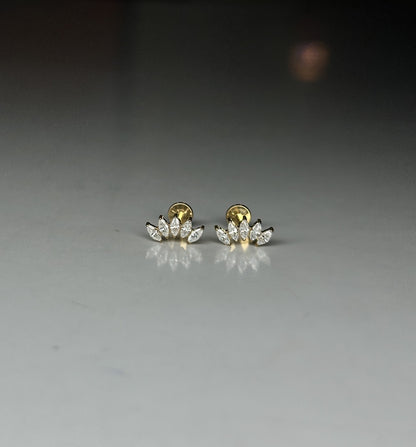 AURA FLAT STUDS - PAIR