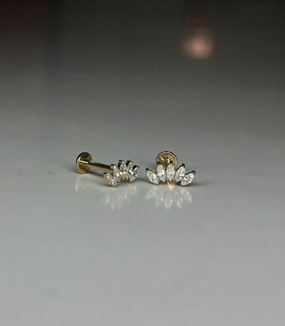 AURA FLAT STUDS - PAIR