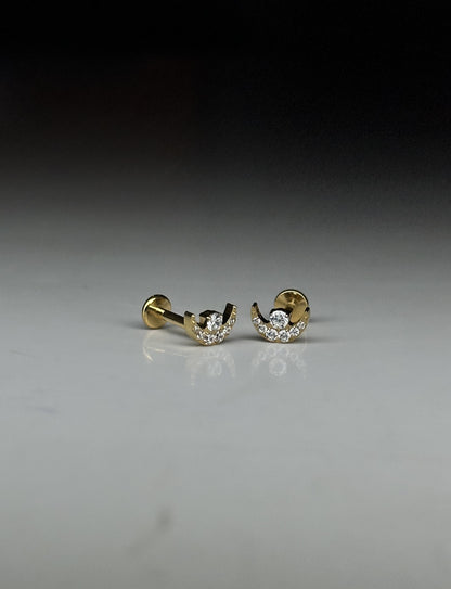 ORBIT FLAT STUDS - PAIR