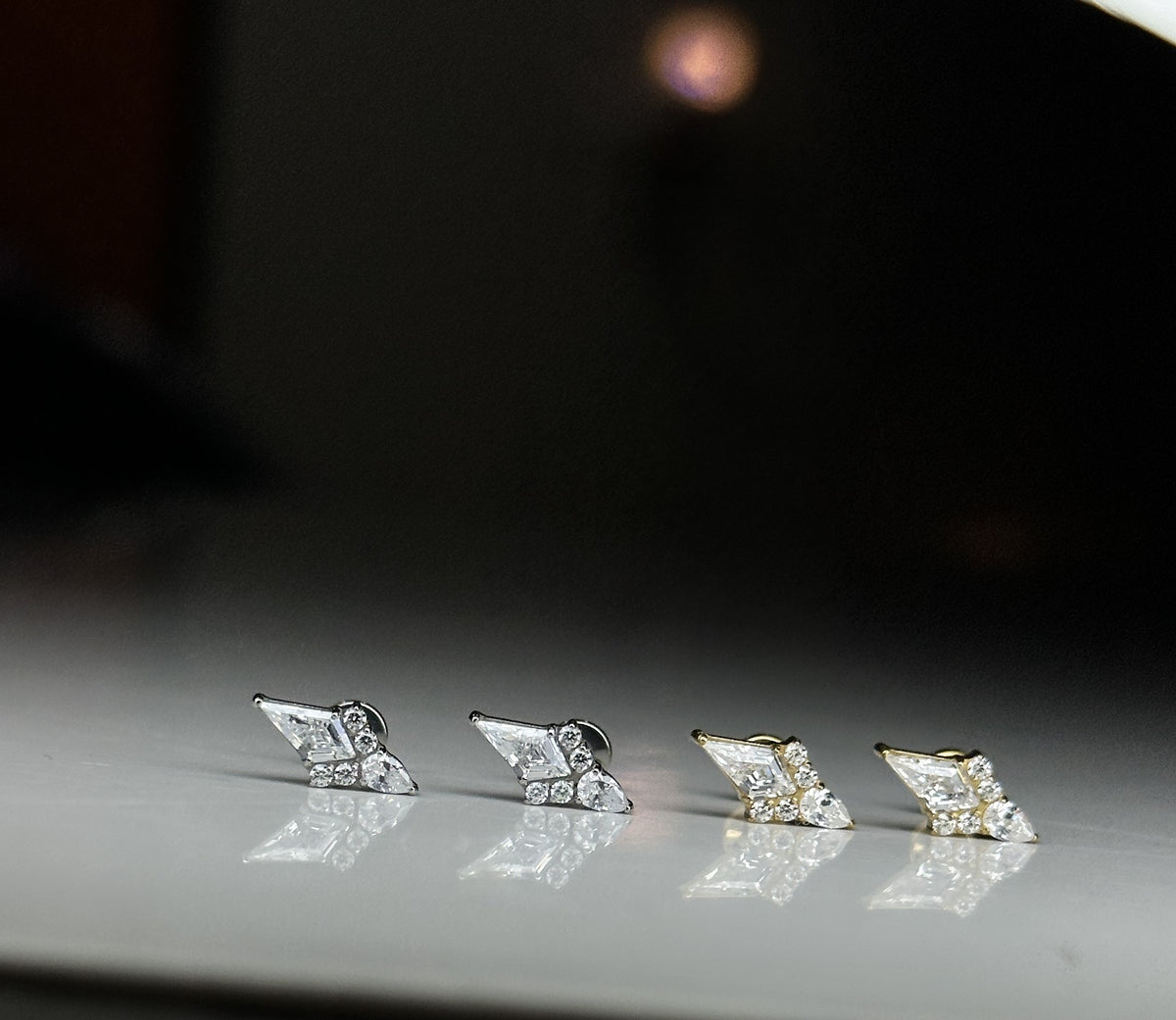 BLOSSOM FLAT STUDS - PAIR