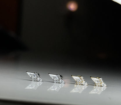 BLOSSOM FLAT STUDS - PAIR