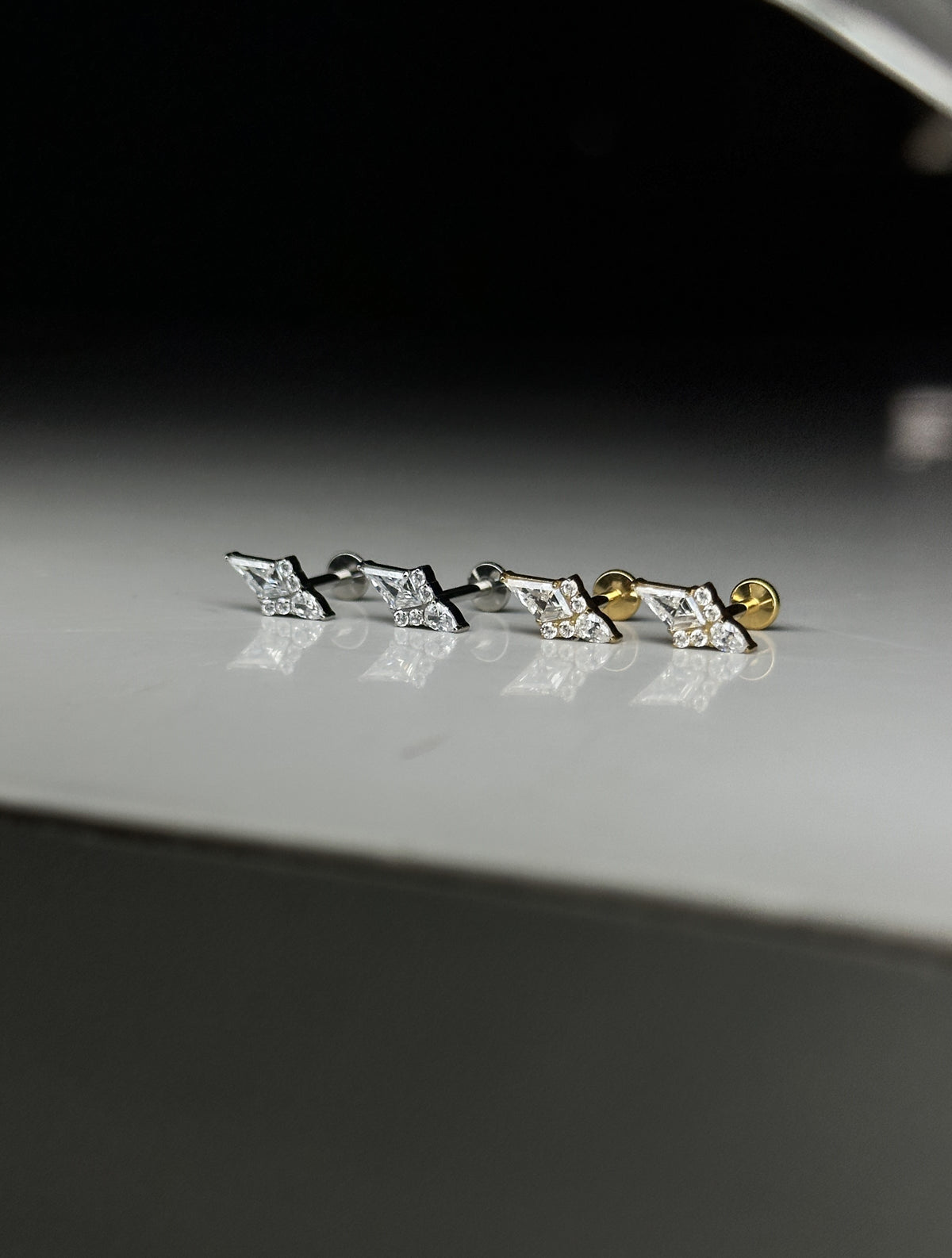 BLOSSOM FLAT STUDS - PAIR