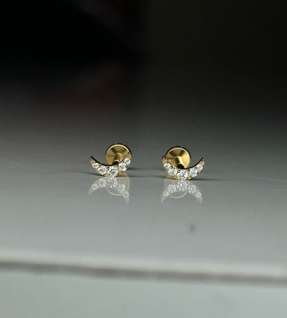 LYRIC FLAT STUDS - PAIR