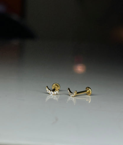 LYRIC FLAT STUDS - PAIR