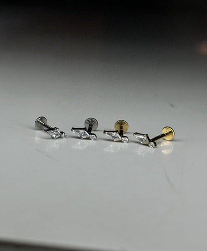 PETAL FLAT STUDS - PAIR