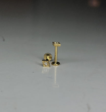 DUO FLAT STUDS - PAIR